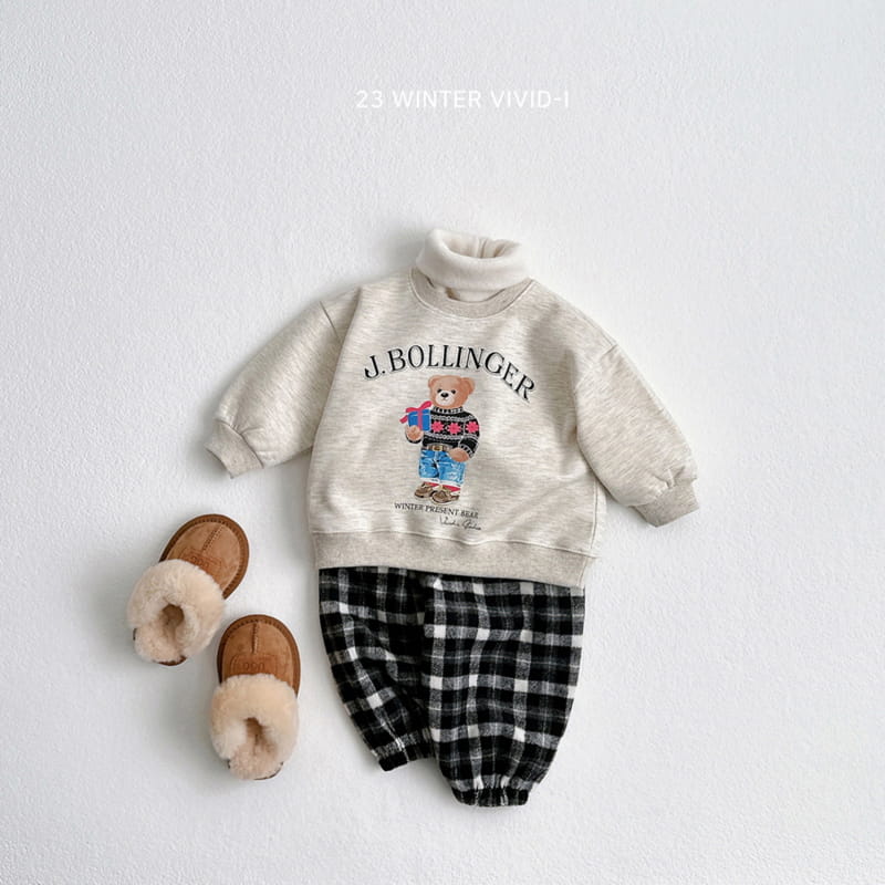 Vivid I - Korean Children Fashion - #Kfashion4kids - Denim Bear Sweatshirt - 6