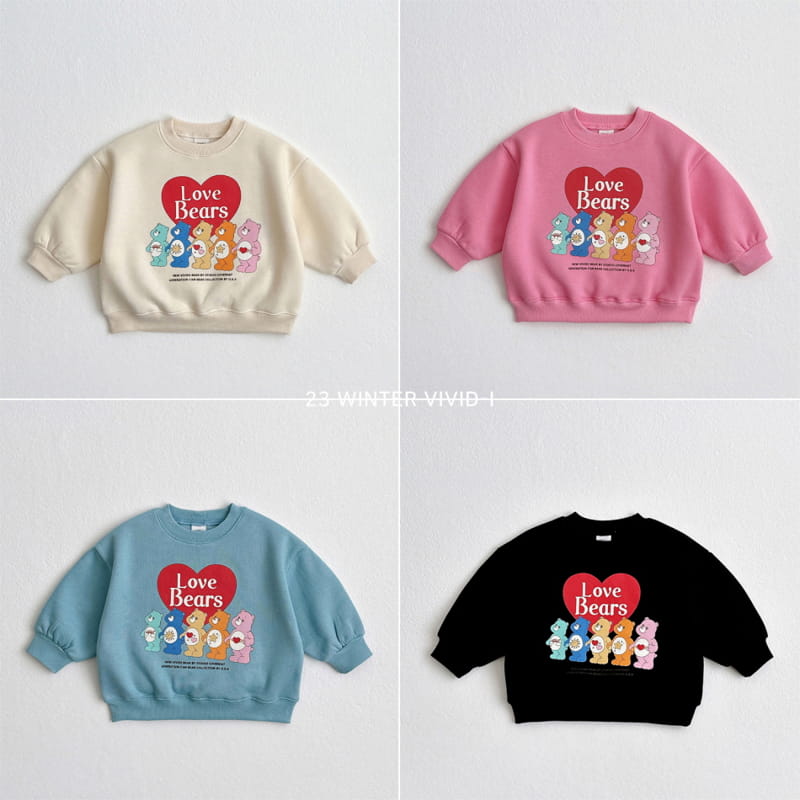 Vivid I - Korean Children Fashion - #Kfashion4kids - Heart Bear Sweatshirt