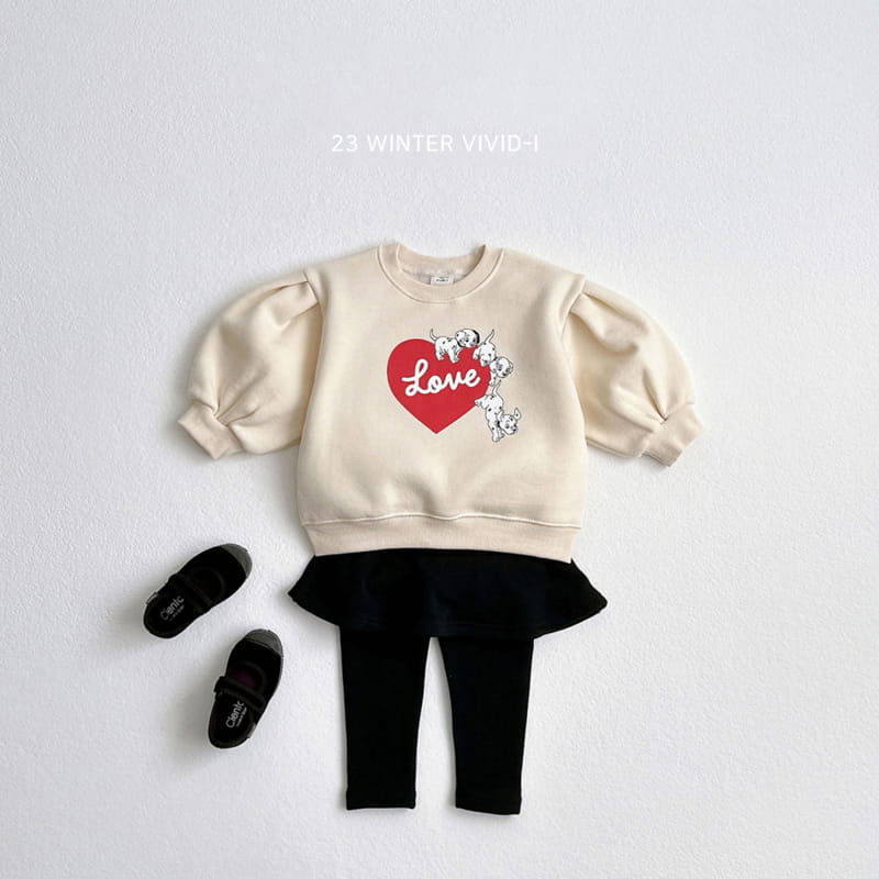 Vivid I - Korean Children Fashion - #Kfashion4kids - Heart Puppy Puff Sweatshirt - 6