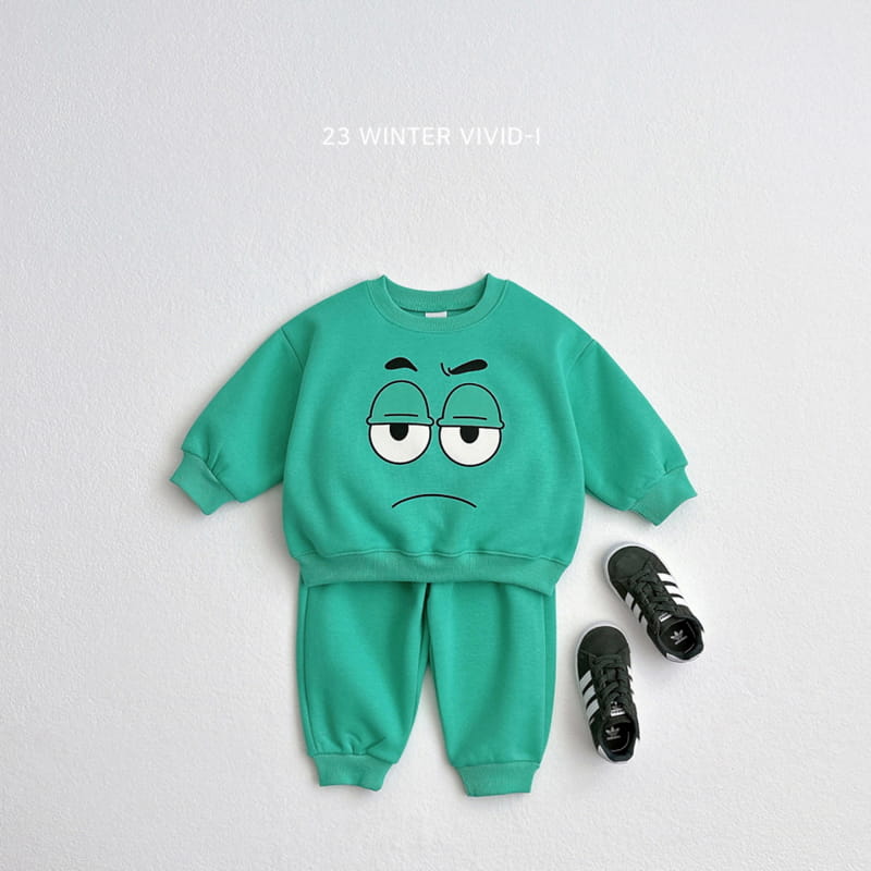 Vivid I - Korean Children Fashion - #childofig - Eyes Noes Lip Top Bottom Set - 2