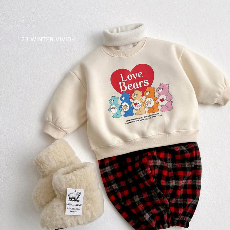 Vivid I - Korean Children Fashion - #childrensboutique - Heart Bear Sweatshirt - 10