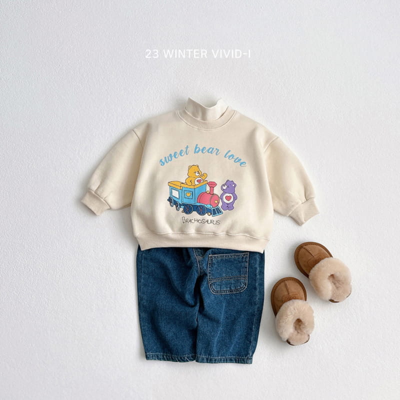 Vivid I - Korean Children Fashion - #childrensboutique - Train Bear Sweatshirt - 9