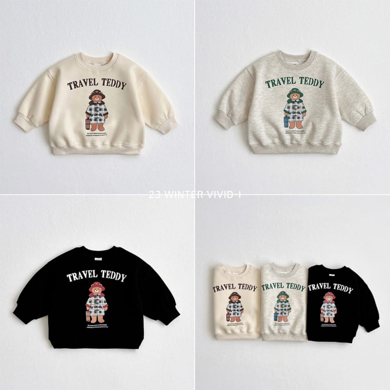 Vivid I - Korean Children Fashion - #childrensboutique - Check Bear Sweatshirt