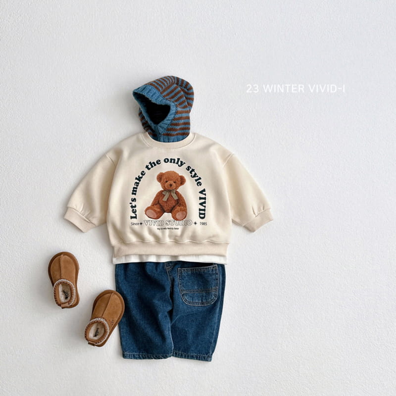 Vivid I - Korean Children Fashion - #discoveringself - Fleece Daily Jeans - 3