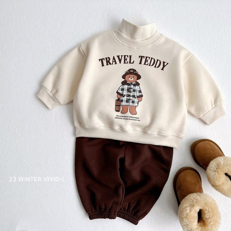 Vivid I - Korean Children Fashion - #discoveringself - Check Bear Sweatshirt - 4