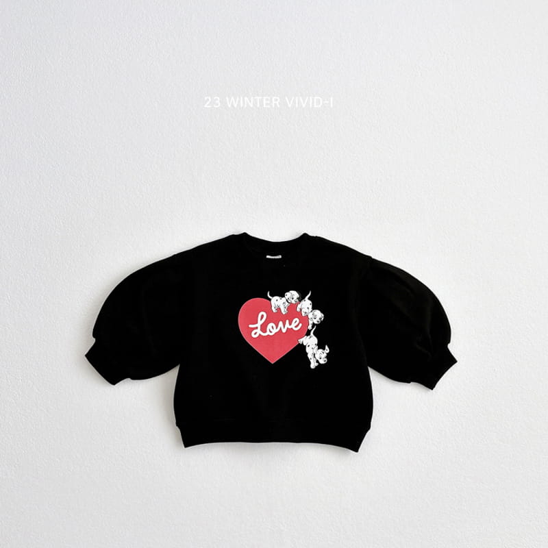 Vivid I - Korean Children Fashion - #fashionkids - Heart Puppy Puff Sweatshirt - 2