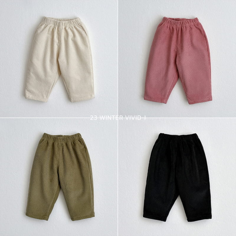 Vivid I - Korean Children Fashion - #kidsshorts - Rib Fleece Pants - 12