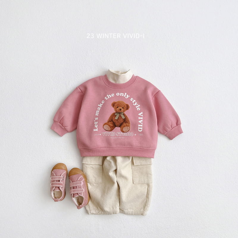 Vivid I - Korean Children Fashion - #kidsshorts - Doll Bear Sweatshirt - 9