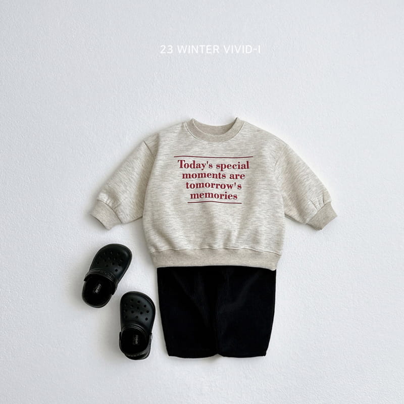 Vivid I - Korean Children Fashion - #kidsshorts - Lettering Sweatshirt - 8