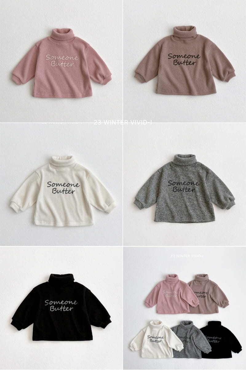 Vivid I - Korean Children Fashion - #kidsshorts - Over Knit Turtleneck Tee