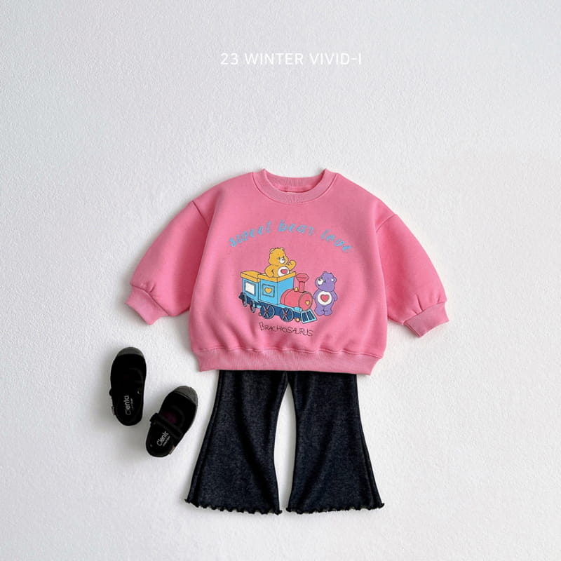 Vivid I - Korean Children Fashion - #kidsshorts - Denim Fleece Bootscut Pants - 4