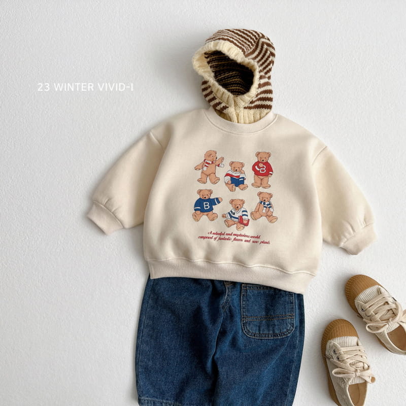 Vivid I - Korean Children Fashion - #kidzfashiontrend - Six Bear Sweatshirt - 6