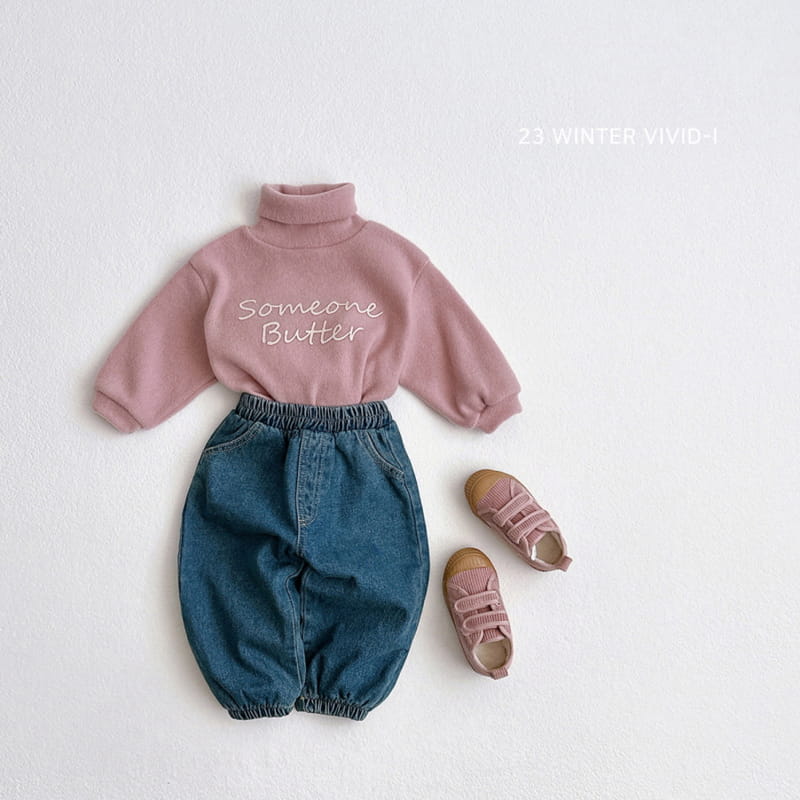 Vivid I - Korean Children Fashion - #kidzfashiontrend - Over Knit Turtleneck Tee - 3