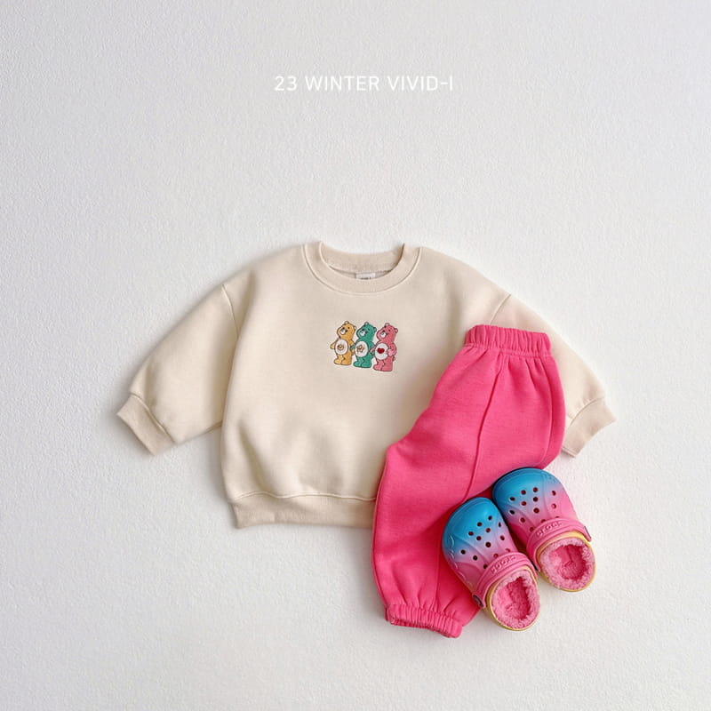 Vivid I - Korean Children Fashion - #littlefashionista - Three Bear Embroidery Sweatshirt - 5