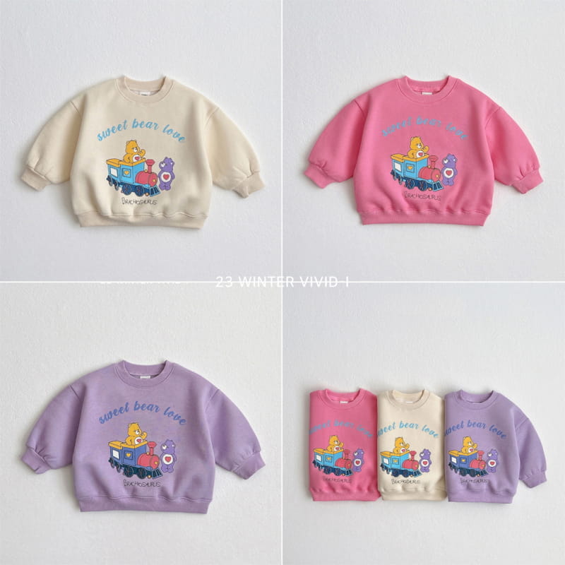 Vivid I - Korean Children Fashion - #littlefashionista - Train Bear Sweatshirt