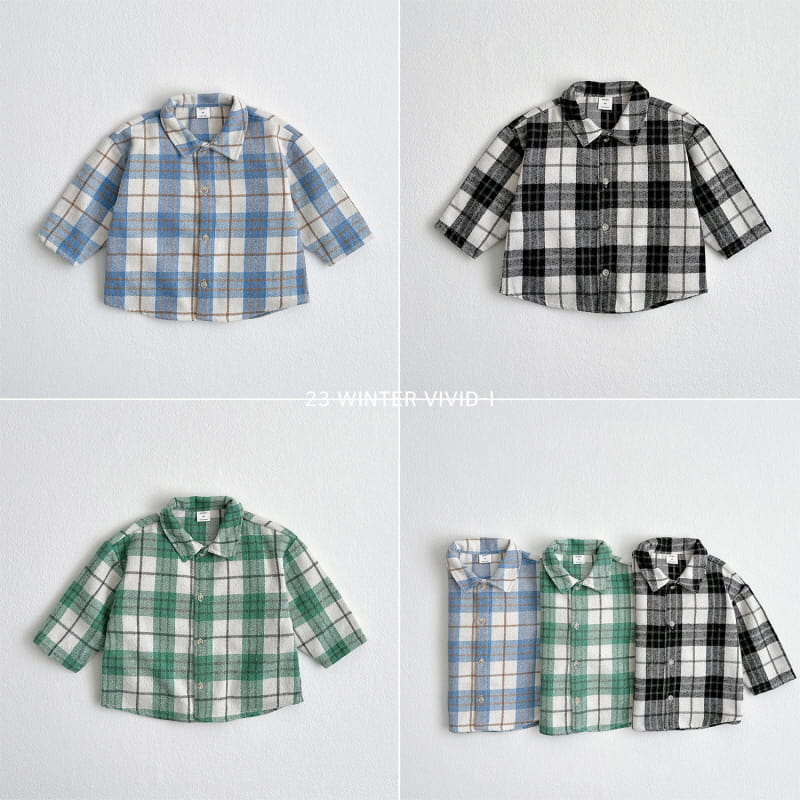 Vivid I - Korean Children Fashion - #littlefashionista - Winter Check Shirt