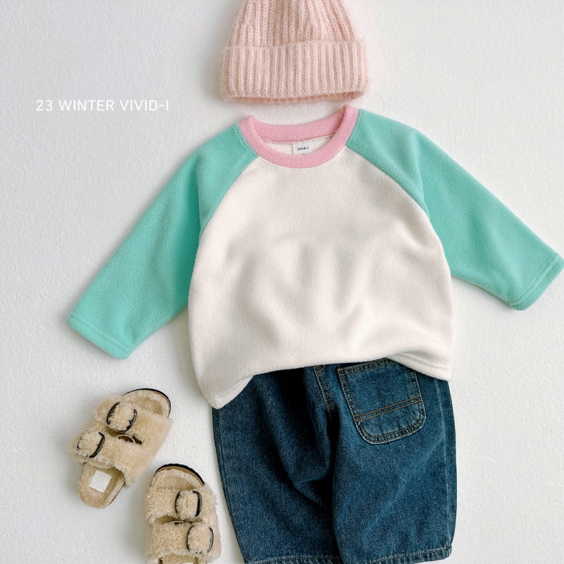 Vivid I - Korean Children Fashion - #magicofchildhood - Fleece Raglan Tee - 3