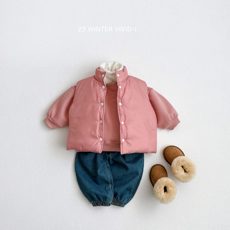 Vivid I - Korean Children Fashion - #minifashionista - Reversible Padding Vest - 10