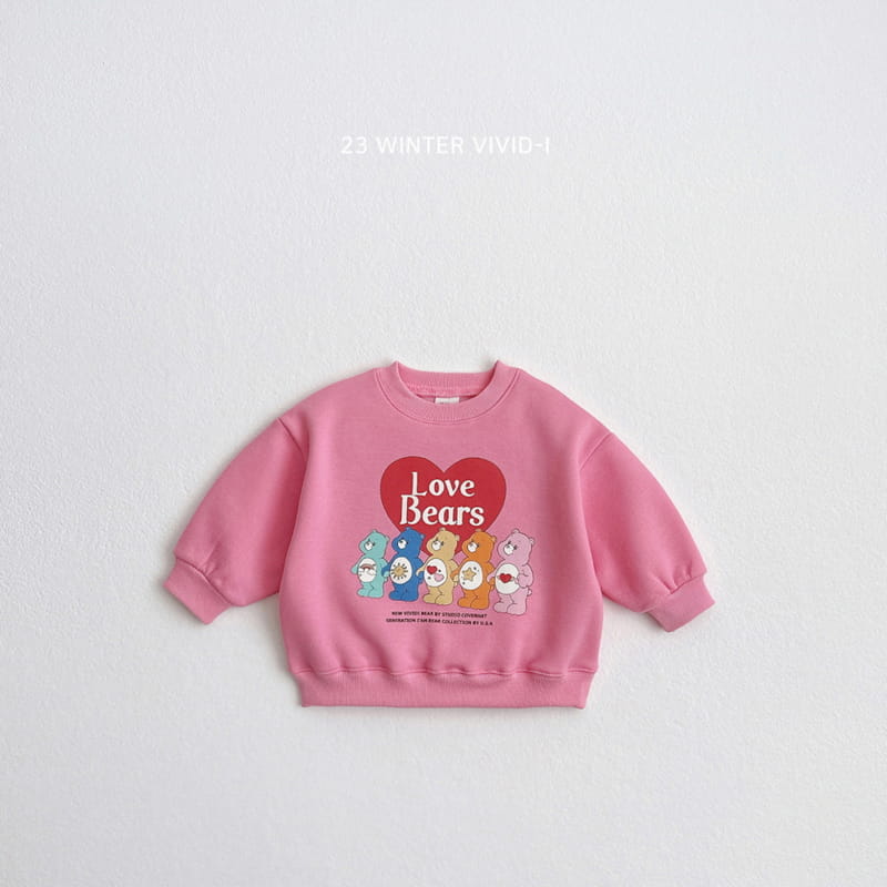 Vivid I - Korean Children Fashion - #magicofchildhood - Heart Bear Sweatshirt - 4