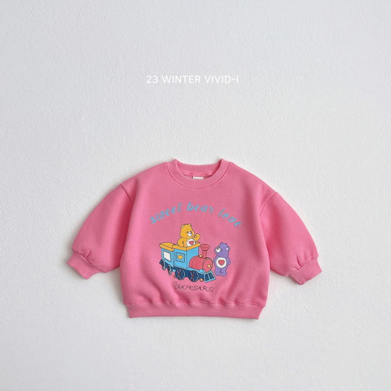 Vivid I - Korean Children Fashion - #minifashionista - Train Bear Sweatshirt - 3