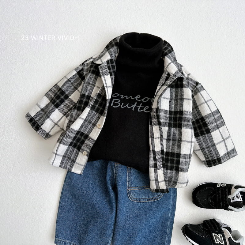 Vivid I - Korean Children Fashion - #minifashionista - Winter Check Shirt - 3