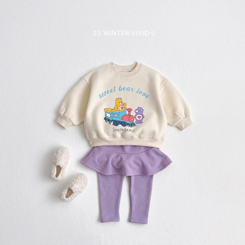 Vivid I - Korean Children Fashion - #stylishchildhood - Train Bear Sweatshirt - 7