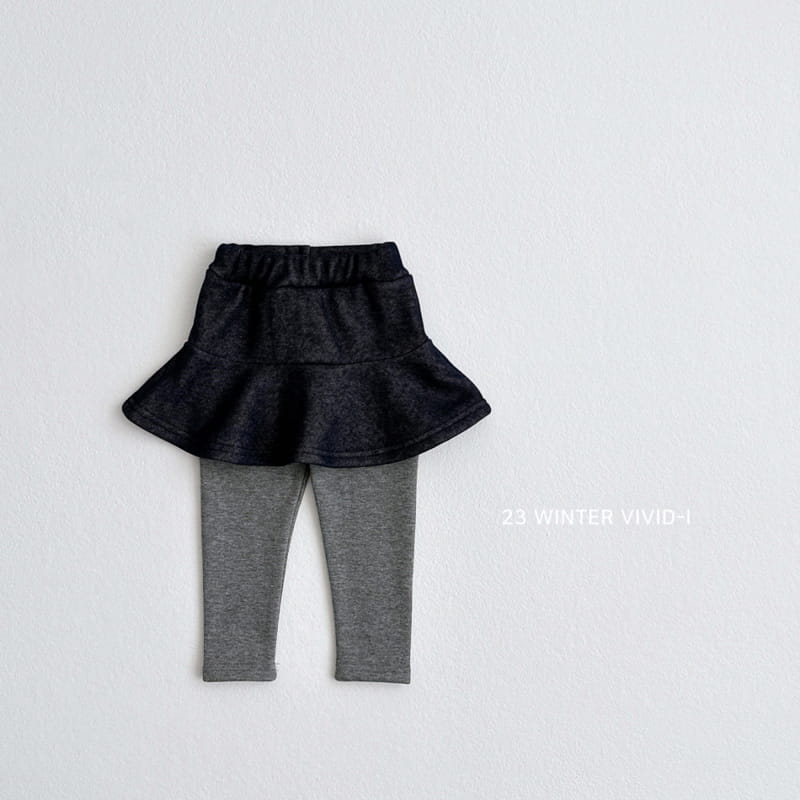 Vivid I - Korean Children Fashion - #todddlerfashion - Le Denim Skirt Leggings - 2