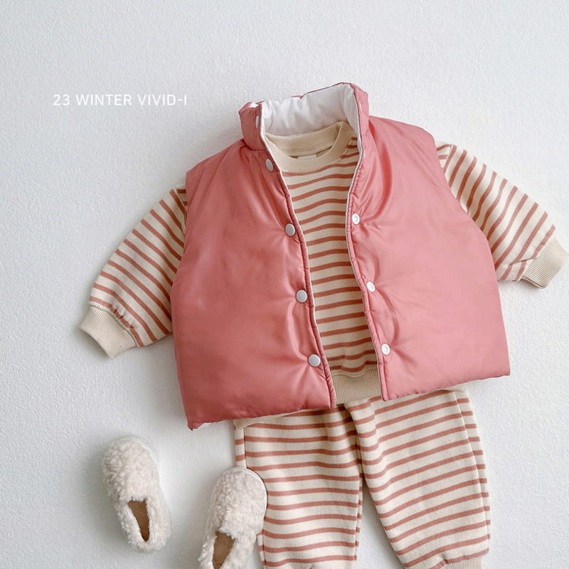 Vivid I - Korean Children Fashion - #todddlerfashion - Reversible Padding Vest - 12