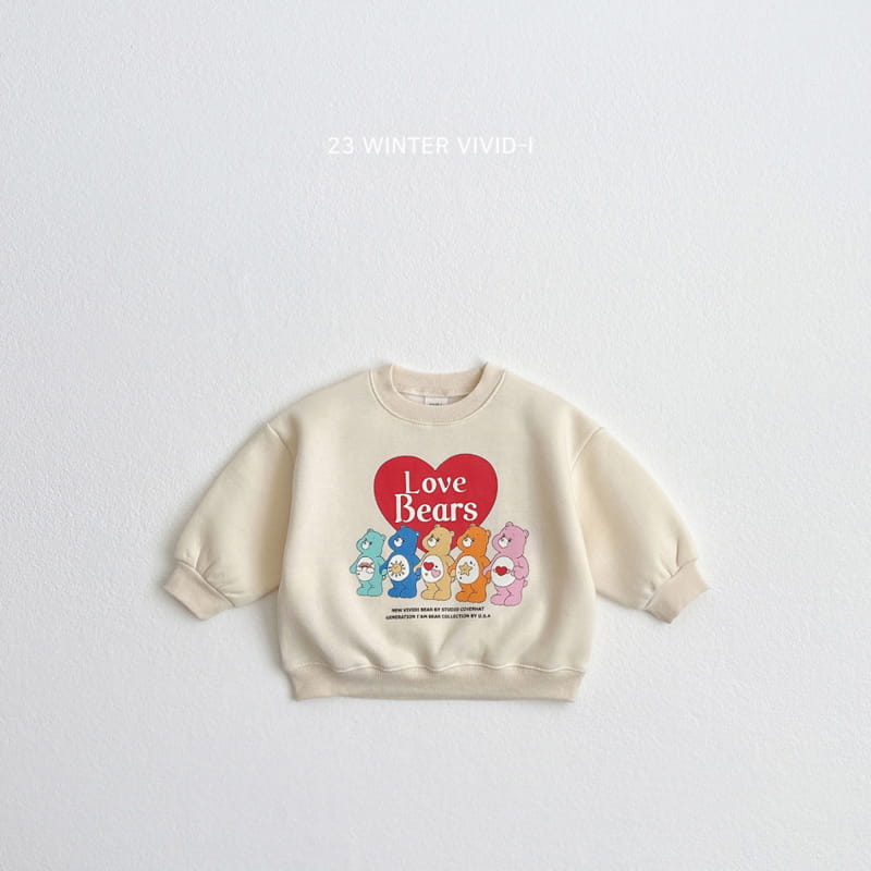 Vivid I - Korean Children Fashion - #todddlerfashion - Heart Bear Sweatshirt - 6