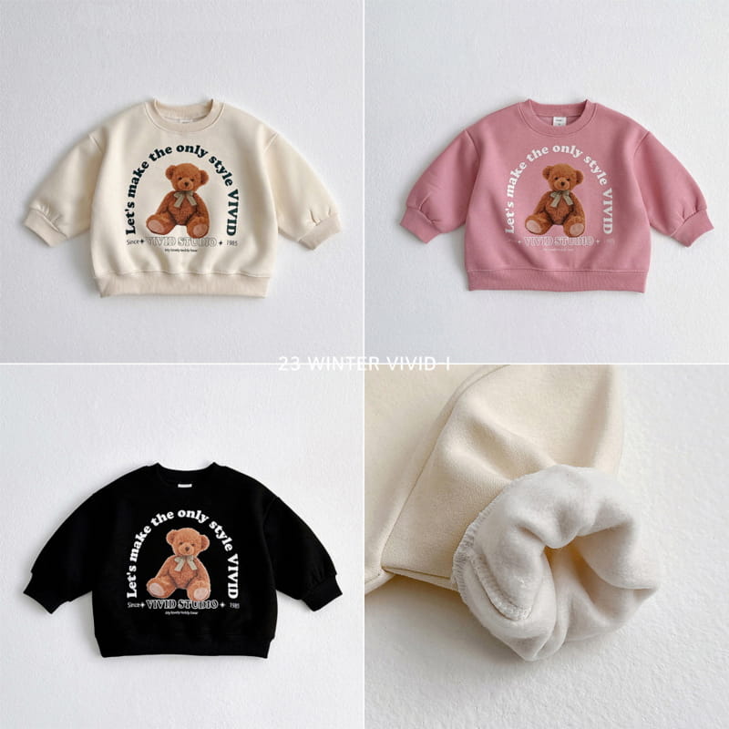 Vivid I - Korean Children Fashion - #toddlerclothing - Doll Bear Sweatshirt - 2