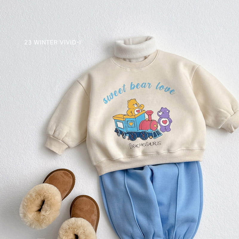 Vivid I - Korean Children Fashion - #toddlerclothing - Train Bear Sweatshirt - 6