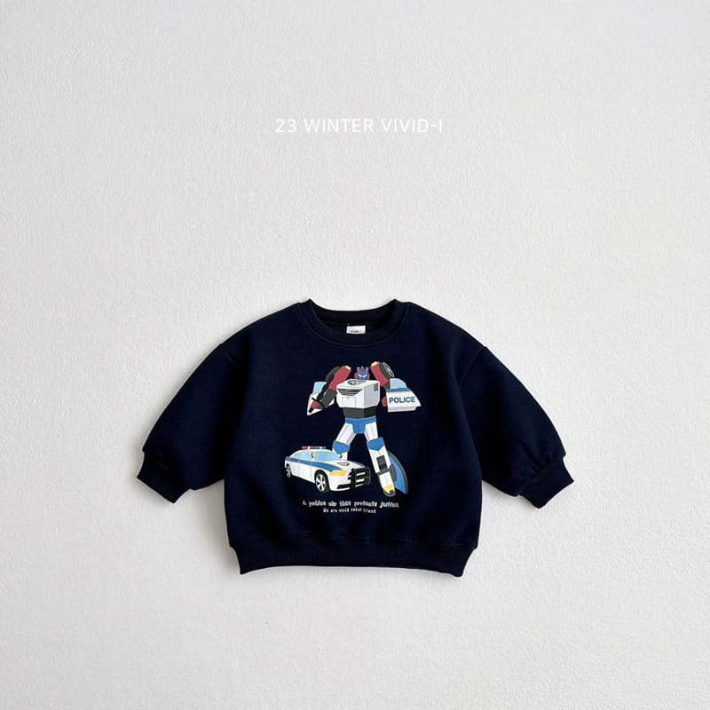 Vivid I - Korean Children Fashion - #toddlerclothing - Change Robbot Sweatshirt