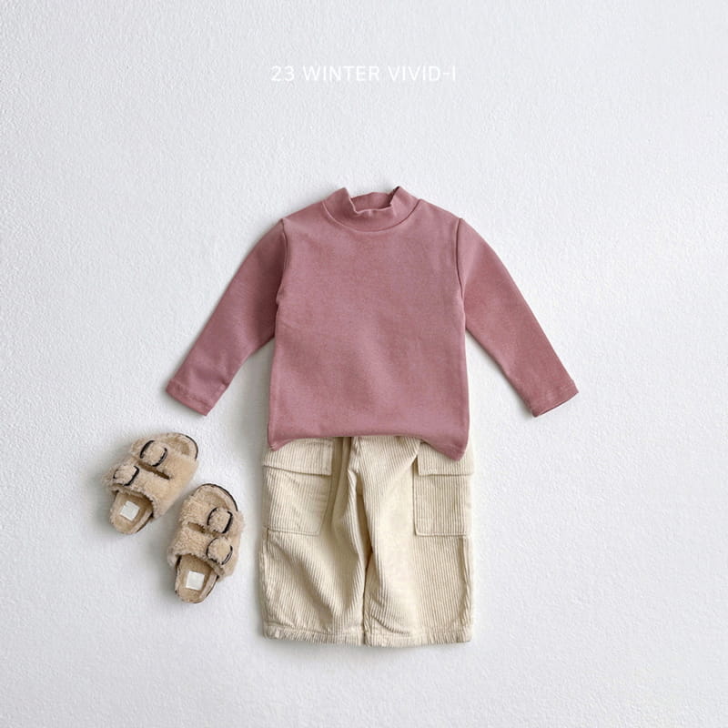 Vivid I - Korean Children Fashion - #toddlerclothing - Peach Fleece Tee - 11