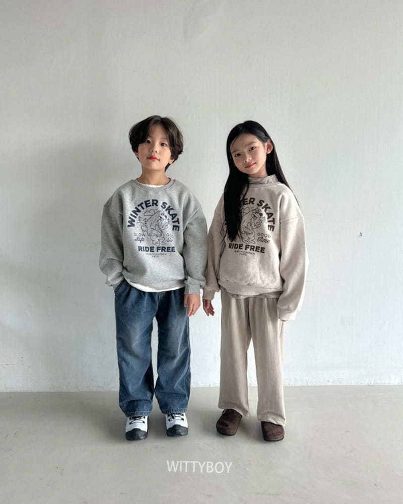 Witty Boy - Korean Children Fashion - #fashionkids - Skate Sweatshirt - 9