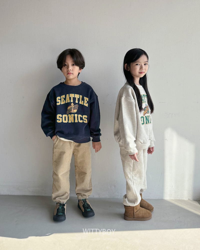 Witty Boy - Korean Children Fashion - #kidsshorts - Seatle Sweatshirt - 5