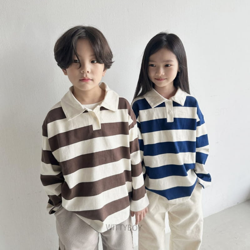 Witty Boy - Korean Children Fashion - #littlefashionista - Milk Collar Tee - 7