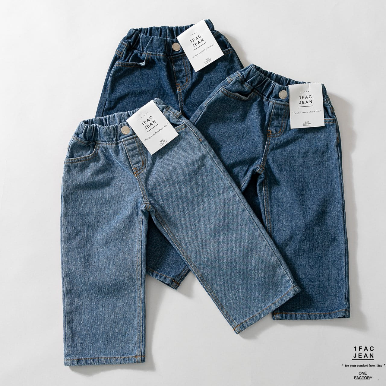 1 Fac - Korean Children Fashion - #childrensboutique - Blue Blue Wide Jeans