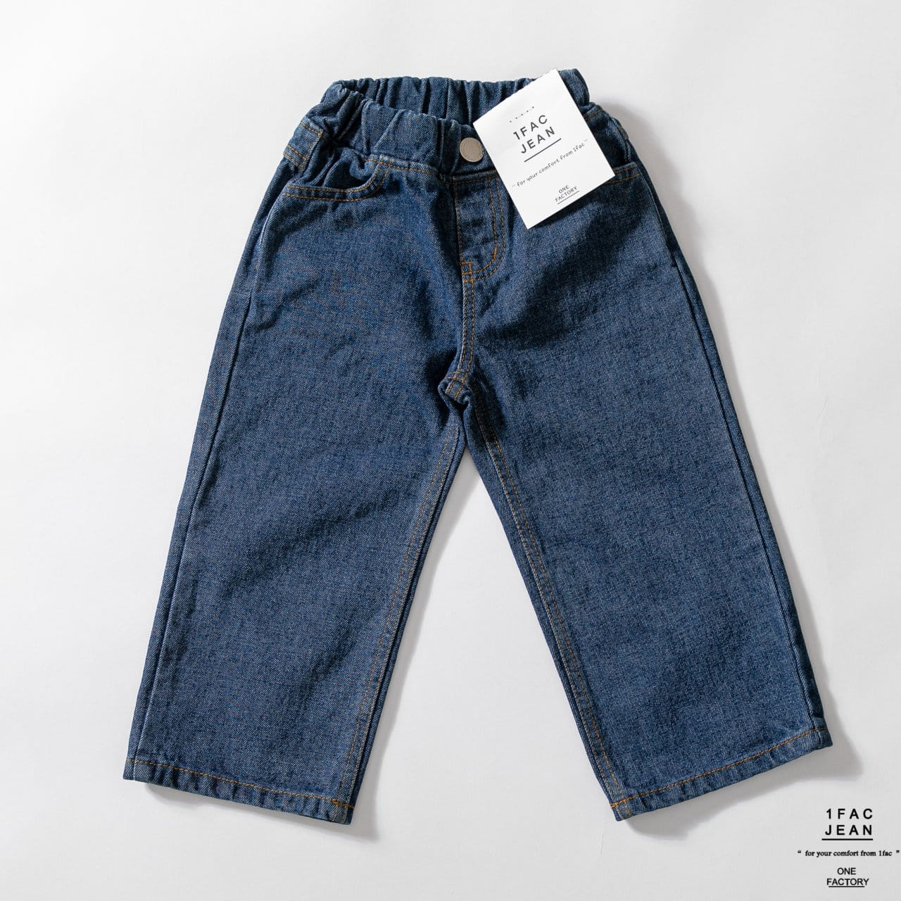 1 Fac - Korean Children Fashion - #designkidswear - Blue Blue Wide Jeans - 2