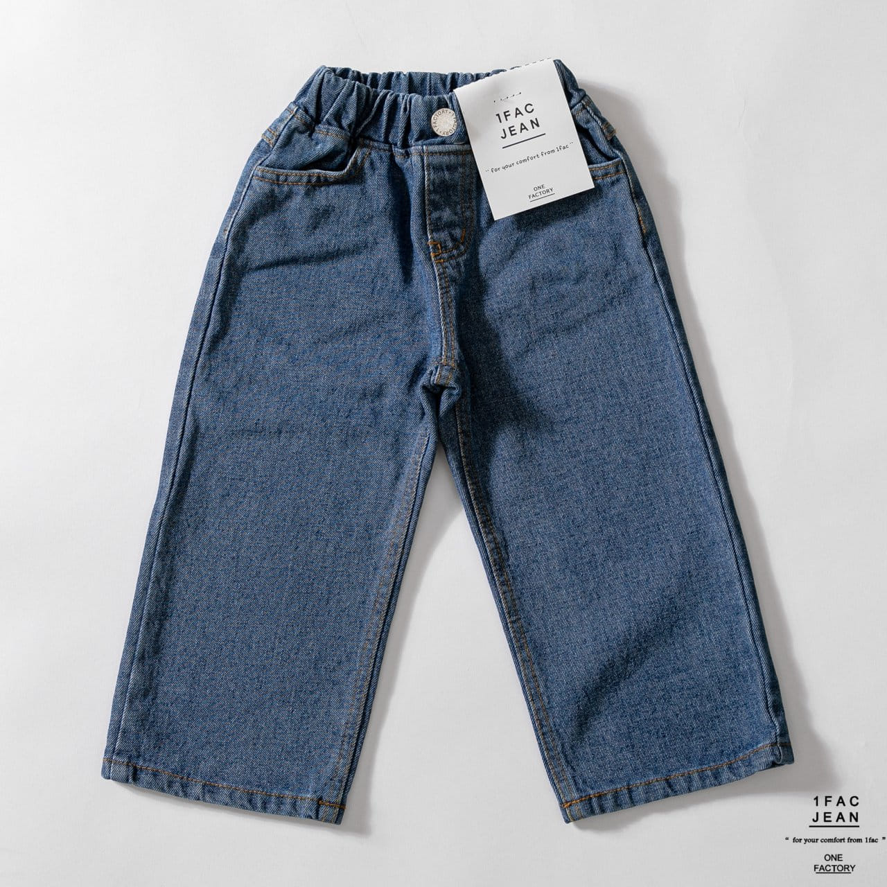 1 Fac - Korean Children Fashion - #discoveringself - Blue Blue Wide Jeans - 4