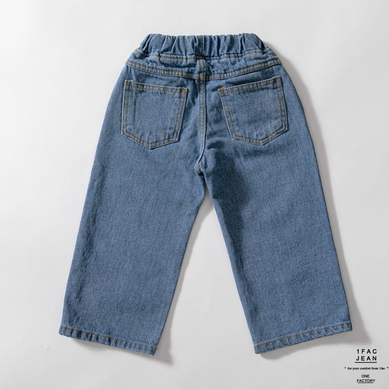 1 Fac - Korean Children Fashion - #kidzfashiontrend - Blue Blue Wide Jeans - 7