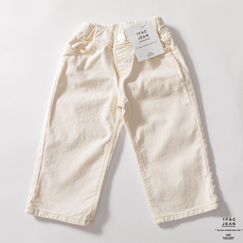 1 Fac - Korean Children Fashion - #magicofchildhood - Gold Stich Wide Fleece Pants - 2