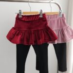 Velvet Fleece Skirt Leggings