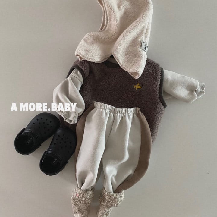 A More - Korean Baby Fashion - #babyboutique - Poodle Vest - 2