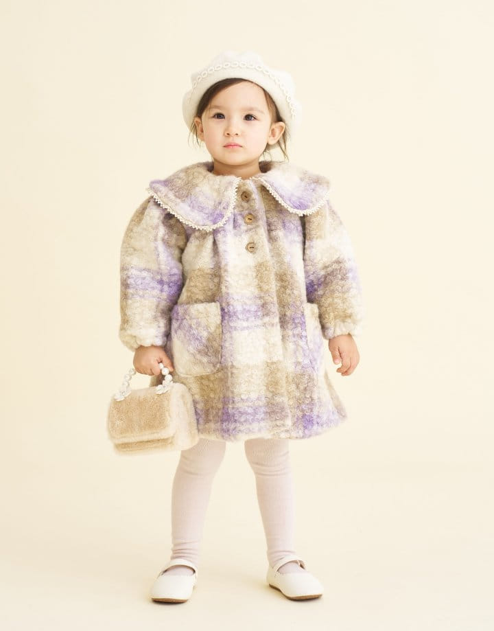 Aida - Korean Children Fashion - #kidzfashiontrend - Purple Bookle Coat - 4