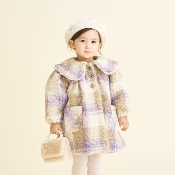 Aida - Korean Children Fashion - #kidsshorts - Purple Bookle Coat