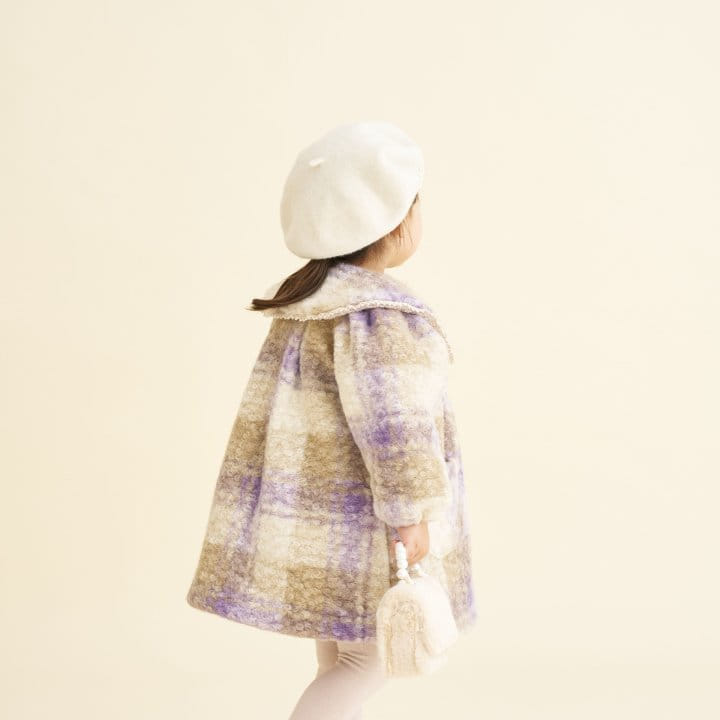 Aida - Korean Children Fashion - #littlefashionista - Purple Bookle Coat - 5