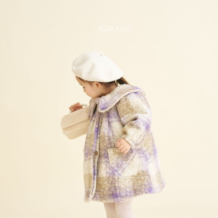 Aida - Korean Children Fashion - #magicofchildhood - Purple Bookle Coat - 6