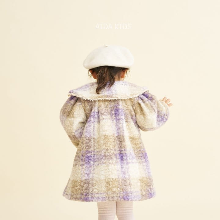 Aida - Korean Children Fashion - #minifashionista - Purple Bookle Coat - 7