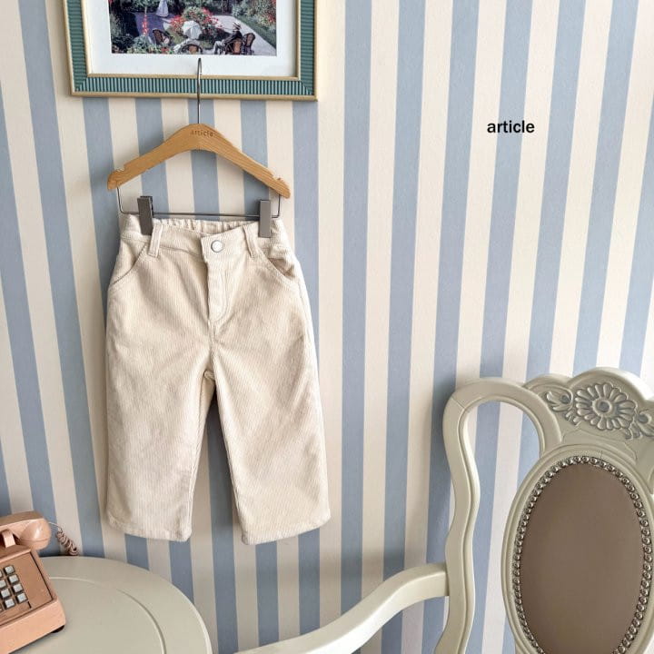 Article - Korean Children Fashion - #kidzfashiontrend - Powder Rib Wide Pants - 4