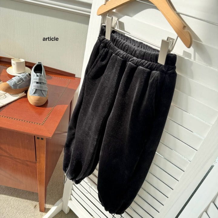 Article - Korean Children Fashion - #childrensboutique - Milk Veloure Jogger Wide Pants - 9